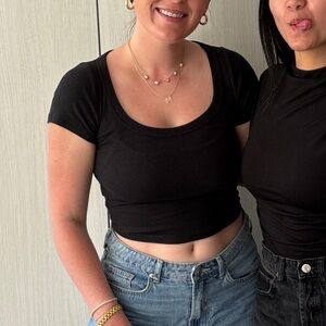 Hollister Soft Black Crop Top for Women